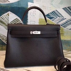 Top Copy Hermes Cafe Clemence Kelly 35cm Handmade Bag 