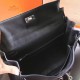 Cheap Copy Hermes Black Kelly Lakis 35cm Handmade Bag