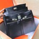 Cheap Copy Hermes Black Kelly Lakis 35cm Handmade Bag