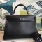 Designer Luxury Replica Hermes All Black Box Kelly 35cm Handmade Bag