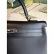 Designer Luxury Replica Hermes All Black Box Kelly 35cm Handmade Bag