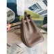 Replica Designer Fake Hermes Taupe Clemence Kelly 35cm Handmade Bag