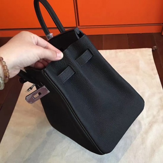 Hermes Black Clemence Birkin 40cm Handmade Bag