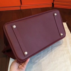 Hermes Bordeaux Epsom Birkin 40cm Handmade Bag Replica