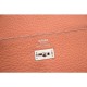 Cheap Hermes Kelly Longue Wallet In Crevette Clemence Leather 