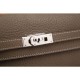 Imitation Top Hermes Kelly Longue Wallet In Etoupe Clemence Leather