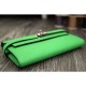 Imitation Hermes Kelly Longue Wallet In Bamboo Clemence Leather