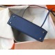 Hermes Kelly Mini II Bag In Blue Agate Epsom Leather