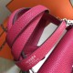 Hermes Kelly 28cm Retourne Bag In Rose Red Clemence Leather