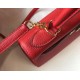 Hermes Kelly 28cm Retourne Bag In Red Clemence Leather