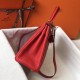 Hermes Kelly 28cm Retourne Bag In Red Clemence Leather