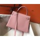 Hermes Kelly 28cm Retourne Bag In Pink Clemence Leather