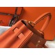 Hermes Kelly 28cm Retourne Bag In Orange Clemence Leather