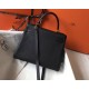 Hermes Kelly 28cm Retourne Bag In Black Clemence Leather