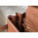 Hermes Kelly 28cm Retourne Bag In Gold Clemence Leather