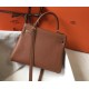 Hermes Kelly 28cm Retourne Bag In Gold Clemence Leather