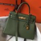 Hermes Kelly 28cm Retourne Bag In Canopee Clemence Leather