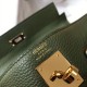 Hermes Kelly 28cm Retourne Bag In Canopee Clemence Leather