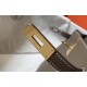 Hermes Kelly 28cm Retourne Bag In Taupe Clemence Leather