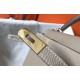 Hermes Kelly 28cm Retourne Bag In Tourterelle Clemence Leather