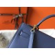 Hermes Kelly 28cm Sellier Bag In Blue Agate Epsom Leather