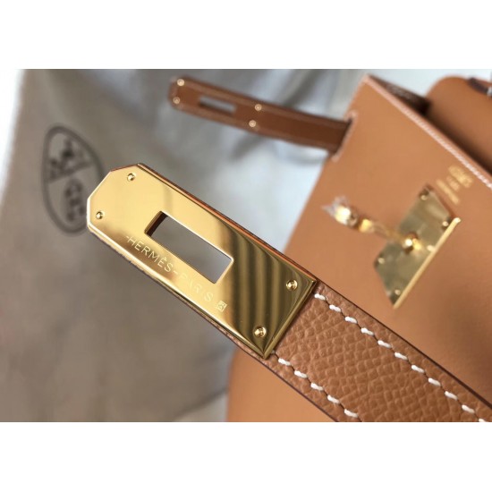 Hermes Kelly 28cm Sellier Bag In Brown Epsom Leather