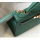 Hermes Kelly 28cm Sellier Bag In Malachite Epsom Leather