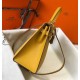 Hermes Kelly 28cm Sellier Bag In Yellow Epsom Leather