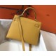 Hermes Kelly 28cm Sellier Bag In Yellow Epsom Leather