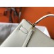 Hermes Kelly 28cm Sellier Bag In White Epsom Leather