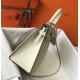 Hermes Kelly 28cm Sellier Bag In White Epsom Leather