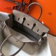 Hermes Birkin 25cm Bag In Tourterelle Clemence Leather