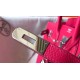 Hermes Birkin 25cm Bag In Rose Red Clemence Leather