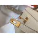 Hermes Kelly Mini II Bag In Gris Tourterelle Epsom Leather