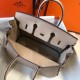 Hermes Birkin 25cm Bag In Argile Clemence Leather