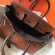 Hermes Bi-Color Birkin 25cm Bag In Brown/Black Clemence Leather