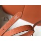 Hermes Halzan 31cm Bag In Orange Clemence Leather