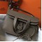 Hermes Halzan 31cm Bag In Taupe Clemence Leather