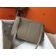 Hermes Halzan 31cm Bag In Grey Clemence Leather