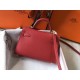 Hermes Kelly Mini II Bag In Rouge Vif Epsom Leather