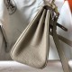 Hermes Mini Kelly 20cm Bag In Grey Clemence Leather