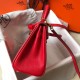 Hermes Mini Kelly 20cm Bag In Red Clemence Leather