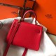 Hermes Mini Kelly 20cm Bag In Red Clemence Leather