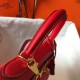 Hermes Kelly 32cm Retourne Bag In Red Clemence Leather