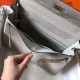 Hermes Kelly 32cm Retourne Bag In Pearl Grey Clemence Leather