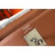 Hermes Kelly 32cm Retourne Bag In Gold Clemence Leather