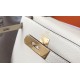 Hermes Kelly 32cm Retourne Bag In Beton Clemence Leather