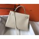 Hermes Kelly 32cm Retourne Bag In Beton Clemence Leather