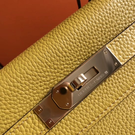 Hermes Kelly 32cm Retourne Bag In Soleil Clemence Leather