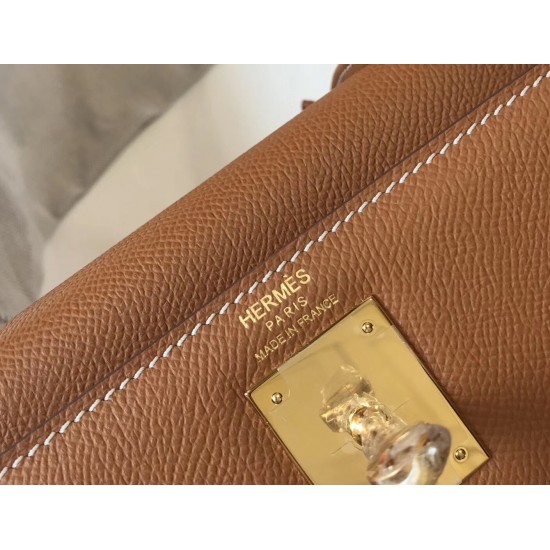 Hermes Kelly 32cm Sellier Bag In Gold Epsom Leather